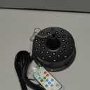 Disco Ball Motor with Light, 0/3/6/9/12/15 RPM Rotating Adjustable Speed Spinner with Remote, 16ft Detachable Power Cable/Battery/USB-C Power Mode, Supports 4'' - 16'' Mirror Balls for Party Outdoor