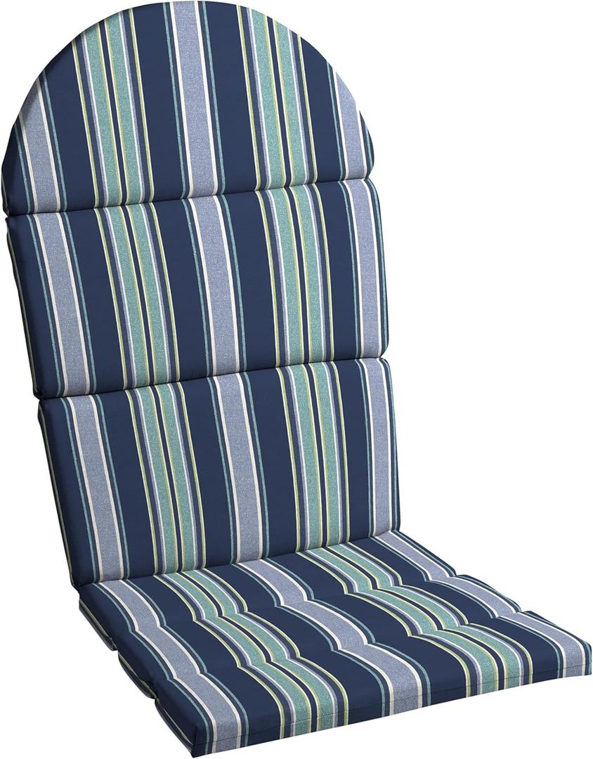 Arden Outdoor Foam Adirondack Cushion, 21.5 x 19, Water Repellent, Fade Resistant, Foam Cushion for Adirondack Chairs Sapphire Aurora Blue Stripe
