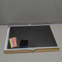 Small Magnetic Chalk Board Easel 10"X14", Double-Sided Tabletop & Wall Hanging Chalkboard with 4 Chalks & Eraser, Desktop Mini Black Board Sign for Office Desk Home Menu School