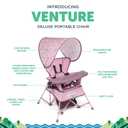 Baby Delight Go with Me Venture Portable Chair | Indoor and Outdoor | Sun Canopy | 3 Child Growth Stages | Canyon Rose