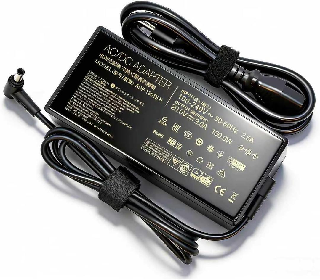 180W Laptop Charger Compatible With ADP-180TB H Asus ROG Zephyrus G14 G15 TUF F15 A15 A17 F17Strix 15 GA503 GX531GM FX505D FX505GT FX505GM FX505GE FX566 G531GD G531GT GA401 GA401I GA401Q Power Adapter