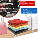 12 Inches Tall [Extra Tall Version] Shelf Dividers for Closet Organization and Storage, 10 Pack Purse Organizer for Closet Acrylic Bookshelf for Organization, Perfect for Sweater Shirts Handbags