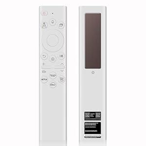 BN59-01391A Solar Voice Remote Replacement for Samsung Frame TV Remote with Bluetooth Rechargeable Solar Cell, Compatible with Samsung 2021-2023 Neo LED Smart 4K Ultra HD TV, 4 Shortcut Buttons, White