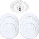 Extension Trim Ring for Recessed Fire Sprinkler Escutcheons - White Oops Ring Cover Holes Up to 5 Inches when Paired with Recessed Escutcheon - Covers Miscuts, Damaged Drywall Around Sprinkler Heads (4 Pack)