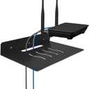 Steel Floating Shelves for Wall,Small Wall ShelfSuitable for Bedroom, Living Room, Bathroom, Kitchen, Office (Black, 11.81x8.46 in), 1Pack 11.81x8.46 in