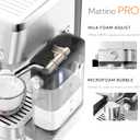 MAttinata CM1632 Cappuccino Machine 20 Bar, Professional Espresso Machines Coffee Maker for Home with Automatic Milk Frothering System, Barista Compact Latte Maker for Coffee Lovers, Stainless Steel