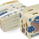 1 Pint Paper Berry Baskets  Food-Grade Produce Containers for Blueberries  Vented, Eco-Friendly, FSC-Certified Blueberry Storage Gift Boxes for Farmers Market & Home Use (Pack of 50)