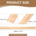 uxcell 12Pcs 15.75" Decorative Wood Trim, Unfinished 3D Wooden Furniture Molding Trim for DIY Craft, Home Wall Cabinet Shelf Window Door (Grid, 30mm)
