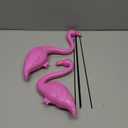 JOYIN Set of 2 Small Pink Flamingo Yard Ornament Stakes Mini Lawn Plastic Flamingo Statue with Metal Legs for Sidewalks, Outdoor Garden Decoration, Luau Party, Beach, Tropical Party Decor, 2 Styles