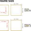 Giftgarden 12x12 Picture Frame Gold, Metal Photo Frame Display Pictures 8x8 with Mat or 12x12 Without Mat, Vertical or Horizontal Wall Mounting, 1 Pack