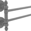 Allied Brass P1000-GTB-2 Prestige Skyline Collection 2 Swing Arm Towel Rail, Matte Gray