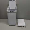 MOPALL 2 Pack Bathroom Trash Can with Lid, 3.6Gal + 2.4Gal Garbage Can with Pop-Up Lid, Small Trash Can Dog Proof, Slim Trash Bin Waste Basket for Toilet, Office, Bedroom, Living Room, Kitchen (White)