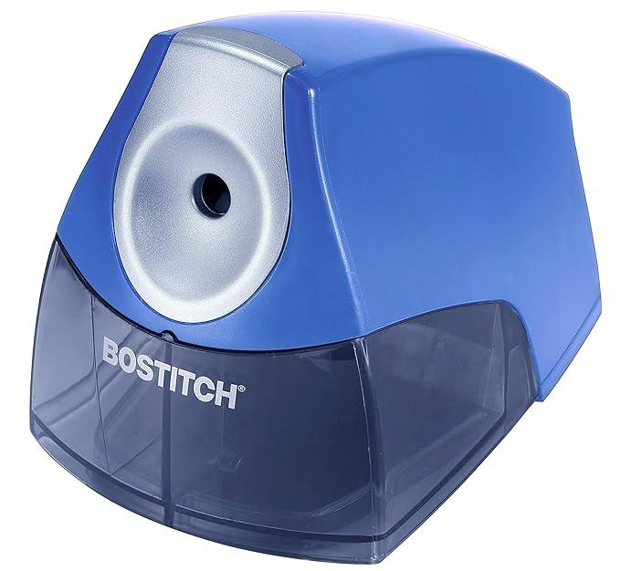 Bostitch Office Electric Pencil Sharpener, Heavy Duty Powerful Stall-Free Motor, High Capacity Shavings Tray, for Office or Classroom, Blue