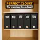 SpaceAid 5 Pack Bed Sheet Organizers and Storage, Foldable Sheet Organizer for Linen Closet, Sheets Set Folder Keeper with Window XL (Queen & King Size) Organizing Bedding Container, Black