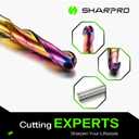 1/4 Ball Nose CNC Router Bits 1/4 Inch Shank, Carbide Ballnose Up Cut Router Bit with Coated, End Mill for Wood, Aluminum, Engraving, 1" CL, 2-1/4" OVL