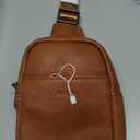 Alldaily Small Sling Bag for Women Crossbody Purse Leather Fashionable Trendy Chest Bag for Travel, Fanny Pack (Brown)