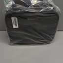 Travel Makeup Bag with LED Mirror Double Layer, Detachable Vanity Mirror with Lights, Tri-light Dimmable, Makeup Case with Adjustable Dividers and Brush Holder Cosmetic Organizer Storage Box (Black)