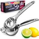 Stainless Steel Lemon Squeezer – Lemon Juicer Squeezer Manual Citrus Juicer | Dishwasher Safe Citrus Press | Corrosion-Resistant | Effortless Maximum Juice Extraction for Lemons, Limes, Oranges & More ( 2 pack)