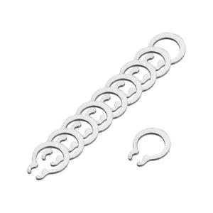uxcell 50 Pcs External Retaining Rings, 5.6mm 304 Stainless Steel External Circlip Snap Rings Round Wire Snap Rings for Valves Electrical Appliances, Silver