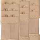 SAMGU Women's Bra Extenders 2 Hook, Soft Stretchy Back Bra Extension Strap,  2 Hook 1/2 Inch