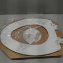 Mayfair Linden Slow Close Toilet Seat, Non Slip Heavy Duty Wood, Easy Install, Elongated, White