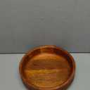 EDHAS Mango Wood Decorative Round Carved Bowl for Decoration, Centerpiece Bowl for Table (10" x 10" x 2.5")
