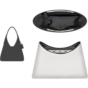 GIVLEFLY Purse Organizer Insert Fit for BROOKLYN 39 Tote Bag Organizer Insert with Cup Holder, Light Weight Purse Liner with Built-In Zipper Pocket (Dark Gray Lining,Large) (Dark Grey Inner)