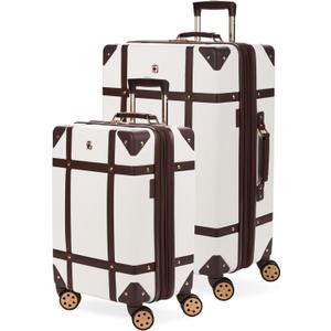 SwissGear 7739 Hardside Luggage Trunk with Spinner Wheels, White, 2-Piece Set (19/26)