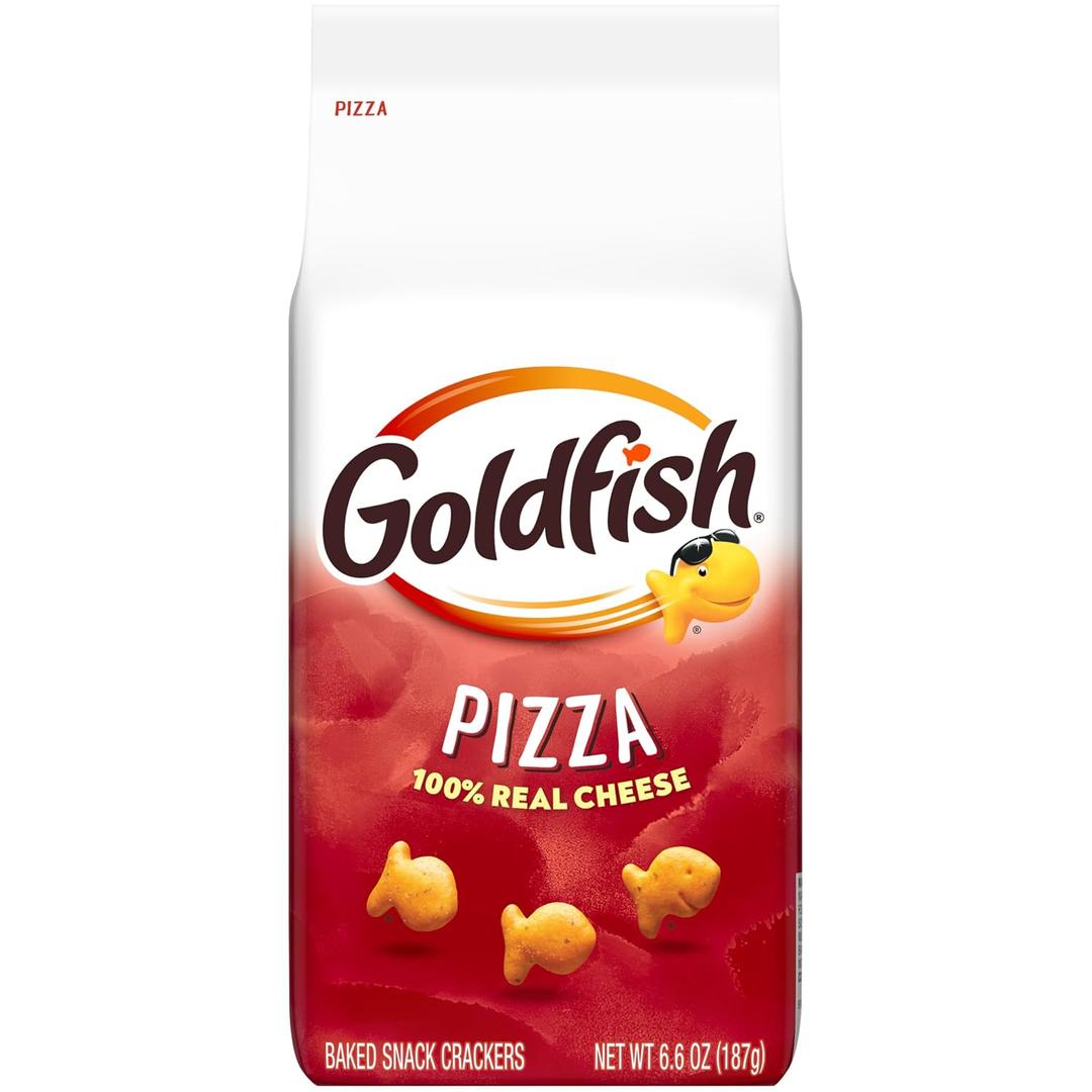 2 x Goldfish Pizza Cheese Crackers, 6.6 Oz Bag (EXP 08/30/26)