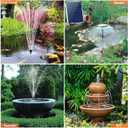Antfraer 25W Solar Fountain Pump, Solar Water Pump 320GPH Flow Adjustable, Solar Powered Water Pump with 16.5Ft Cord Length for Small Pond, Fish Pond Bird Bath Garden Waterfall Hydroponics