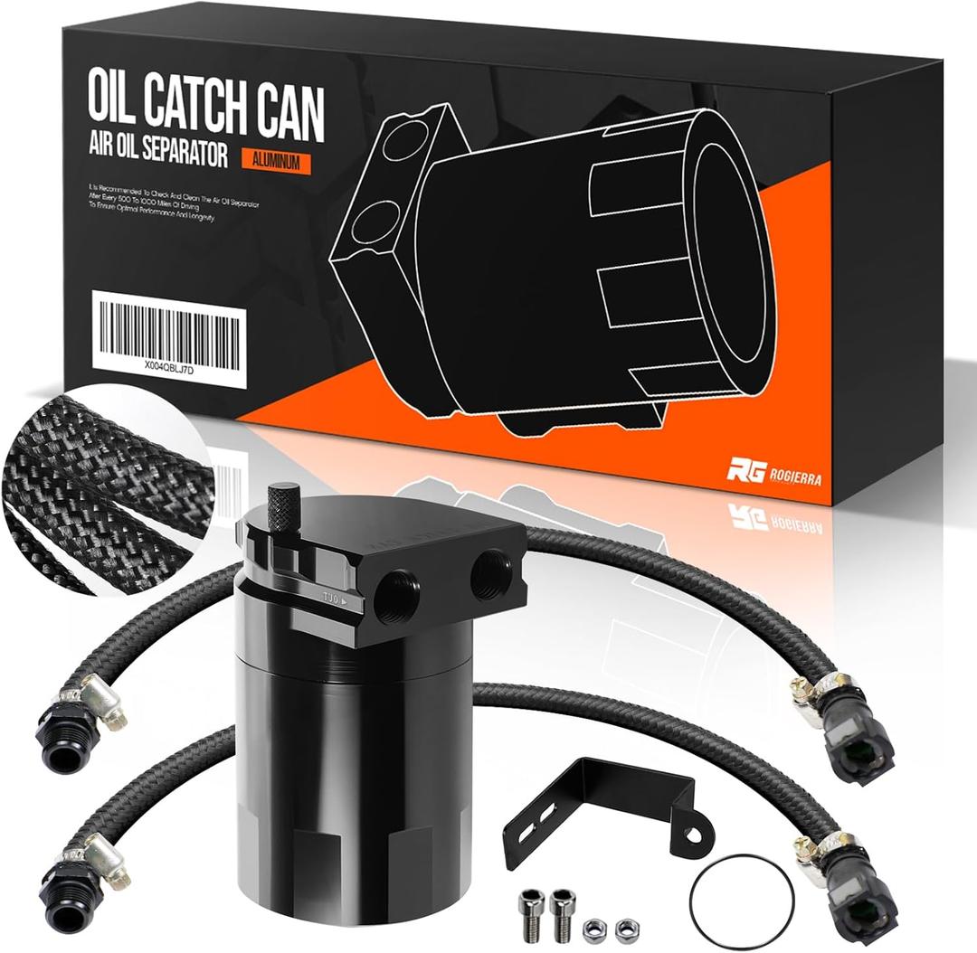 Air Oil Separator, Oil Catch Can Compatible with 2014-2018 Chevy Silverado 1500/GMC Sierra 1500, 2015-2020 Chevy Tahoe/Suburban/GMC Yukon, 3OZ.
