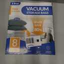 8 Pack Jumbo Vacuum Storage Bags, 80% Space Saver Vacuum Seal Bags for Clothing Bedding, Blankets, Comforters, Duvets, Quilts, and Pillows, Vacuum Compression Bags with Travel Hand Pump