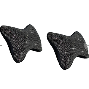 MINICO 2 Pcs Bling Car Seat Neck Rest Pillow, Car Headrest Neck Pad Cushion Pillow, Sleeping Travel Auto Seat Headrest Support Neck Pillow AB