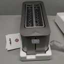 Mueller UltraToast Full Stainless Steel Toaster 4 Slice, Long Extra-Wide Slots for Bagels and Waffles, 6 Browning Levels, LED Display, Cancel/Defrost/Reheat Functions & Removable Tray, Kitchen Gadgets