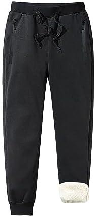 ZGZZ7 Men's Winter Warm Fleece Pants Sherpa Lined Sweatpants Active Thermal Running Joggers Pants XL