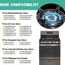 Hiorucet W10216179 Cast Iron Wok Ring, Wok Support Ring for Gas Stove GE, KitchenAid, Kenmore, Jenn-Air, Whirpool Gas Range Parts, Non Slip Wok Burner Rings Pan Stand Round Rack Holder Accessories.