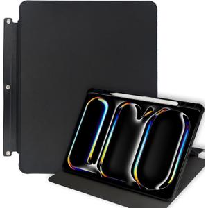 Rotating Tablet Case with 3-Ring Binder Holes fit for A4-Size Binder, 360 Degree Rotating Stand Cover with Pencil Holder for 13-inch iPad Pro (M5/M4) 2025/2024