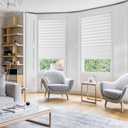 6 Packs Pleated Blackout Blinds, Temporary Blinds for Indoor Windows, Light Filtering Paper Shade, Easy to Cut and Install, 36" W x 72" L, White, Black Out Window Cover with 12 Clips