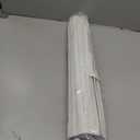 UNISHADES no Drill Cordless Roman Shades for Windows, 22" W × 64" H - 100% Blackout - Linen - Mist White