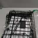 X-cosrack 3-Tier Hanging Wall Files Rack with Door Hooks and 6pcs S Shape Hooks, Over the Door File Organizer &Mounts on Wall Metal Folder, with Tag Slot Great for Office Home and Work- Black