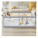 Baby Playpen, 79 x 79 Inch Play Pen, Playpen for Babies and Toddlers, Baby Playard for Indoor & Outdoor Active Center Game Fence, with Skin-Friendly Fabric and Soft Breathable Mesh Grey
