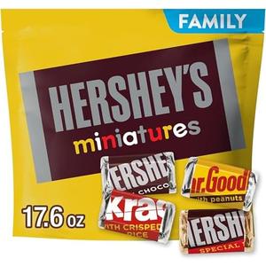 HERSHEY'S Miniatures Assorted Chocolate, Easter Candy Family Pack, 17.6 oz (Pack of 2)