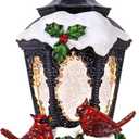 Christmas Snow Globe Lantern Cardinals Water Glittering Globe with 6H Timer Function Christmas Snow Globes 3 AA Battery Operated for Christmas Festival Decorations Gifts (Cardinals)