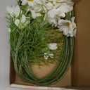 Artificial Flowers 8 Bundles 20 White Artificial Daisy Flowers UV Resistant Outdoor Fake Wildflowers with Stems Faux Greenery Shrubs Plants Arrangements for Home Garden Vase Decor