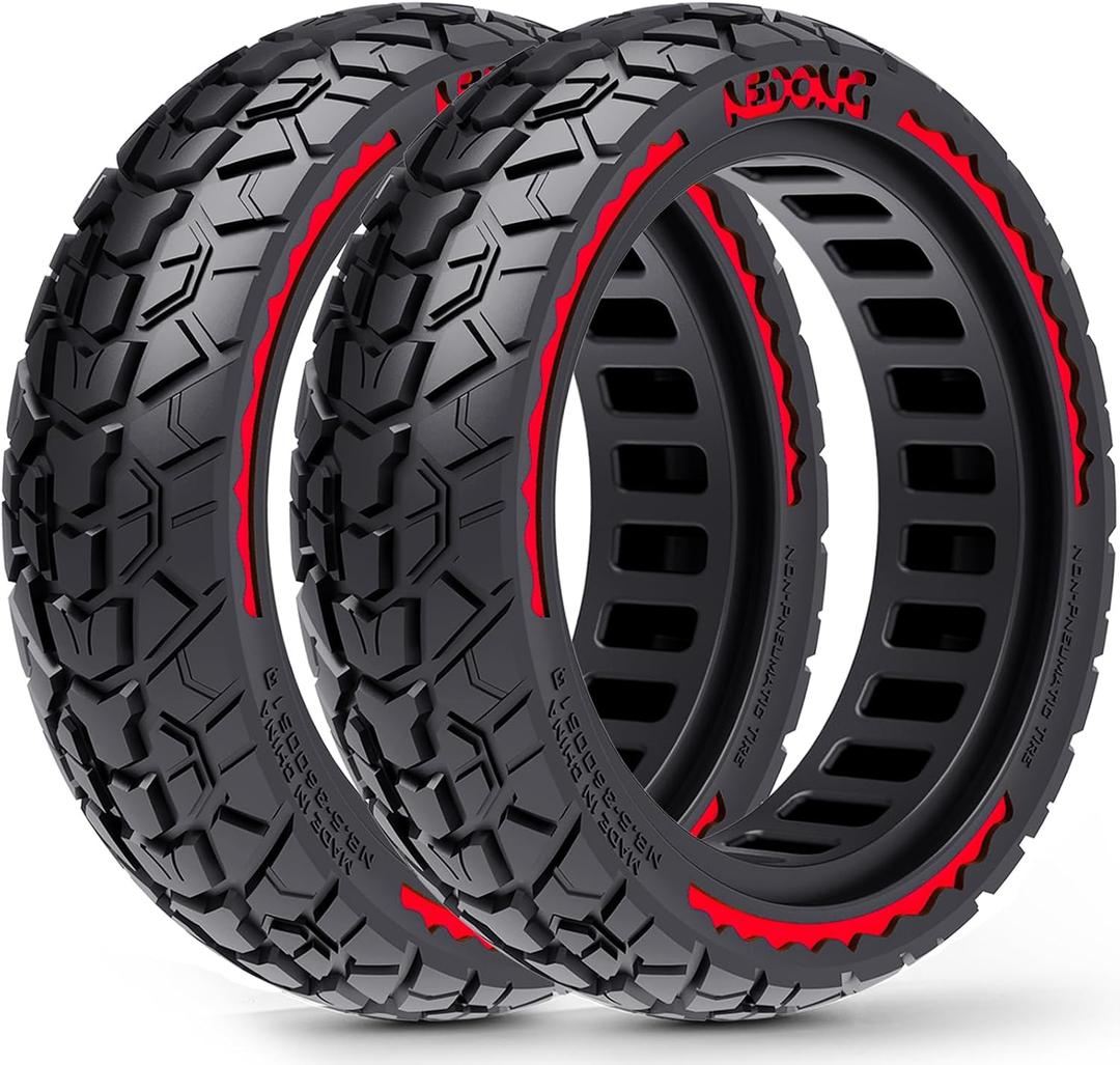 BABEJIA 10x2.50 (60/70-6.5) Solid Scooter Tires for Ninebot G30, 2 Pack