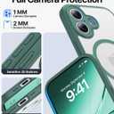 Faiono Magnetic for iPhone 17 Case [Full Camera Protection][Military-Grade Protection][Compatible with MagSafe] Shockproof Protective Slim Phone Case for iPhone 17, Night Green