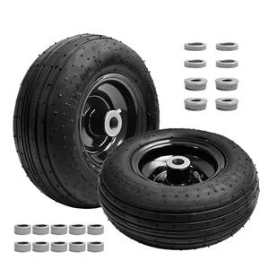 LTNICER (2-Pack) 11x4.00-5 Lawn Mower Tires, 11x4.00-5 Tire and Wheel Assembly Universal Lawn Mower/Yard Tractor Turf Tires 4 Ply - 3.4” Centered Hub with 3/4” Bushing
