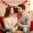 Soulchen 8 Pcs Valentines Day Heart Picks Tree Topper Decorations 15.7 Inch Heart Picks Extra Large Red Pink Glitter Foam Decorations for Valentine's Ornaments Centerpiece Table Decor(Glitter)