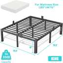 18 Inch King Bed Frame Metal Platform with Round Corner Legs