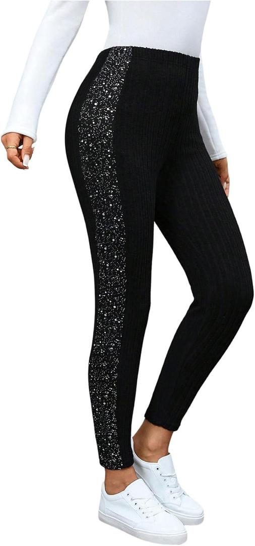 WDIRARA Women's Leopard High Waisted Leggings Workout Running Athletic Yoga Pants, Medium